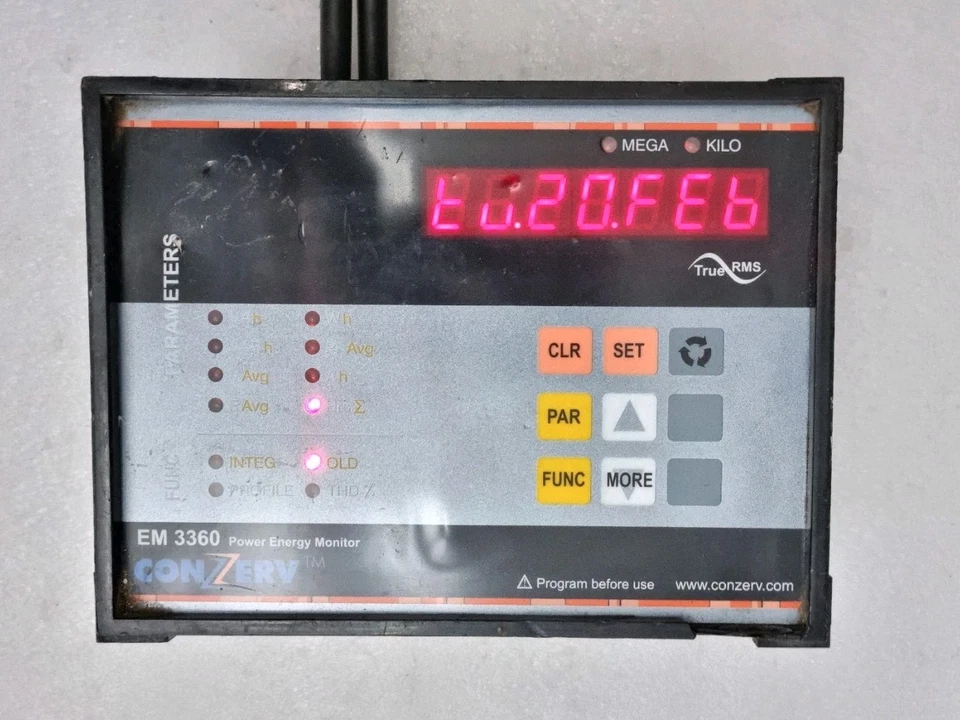 CONZERV EM3360 POWER ENERGY MONITOR (USED WORKING) EM3360